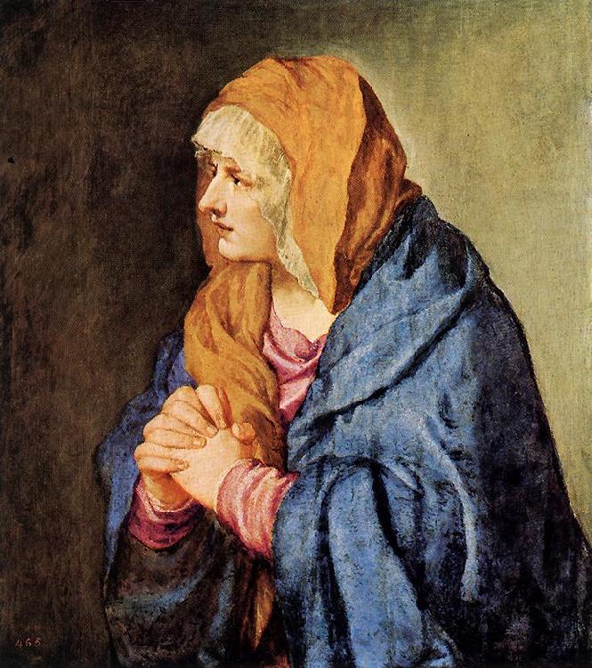 TIZIANO Vecellio Mater Dolorosa (with clasped hands) wt France oil painting art